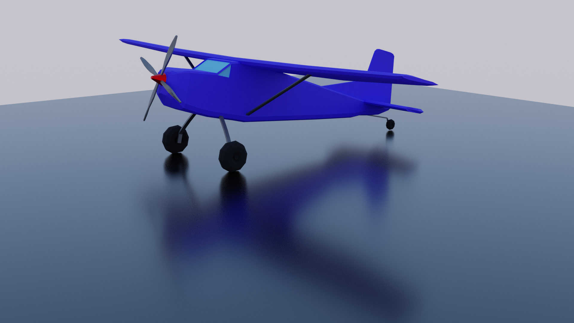 low poly bush plane preview image 1